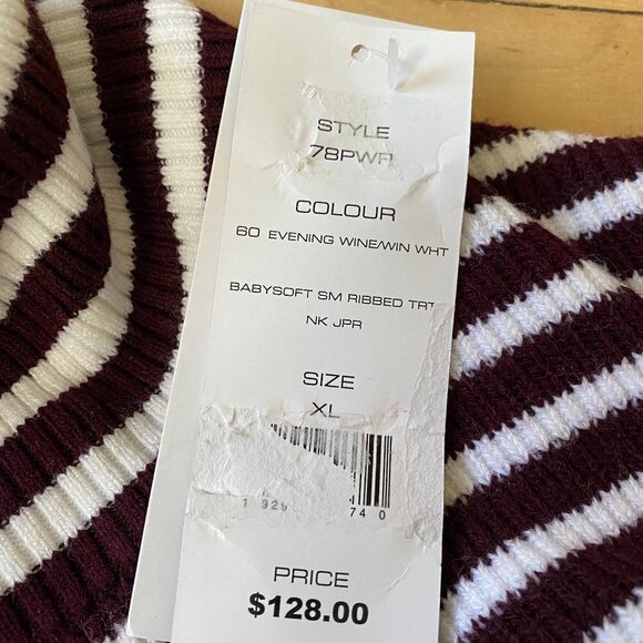french Connection BNWT Cowl Stripe Ribbed Sweater - Picture 5 of 12